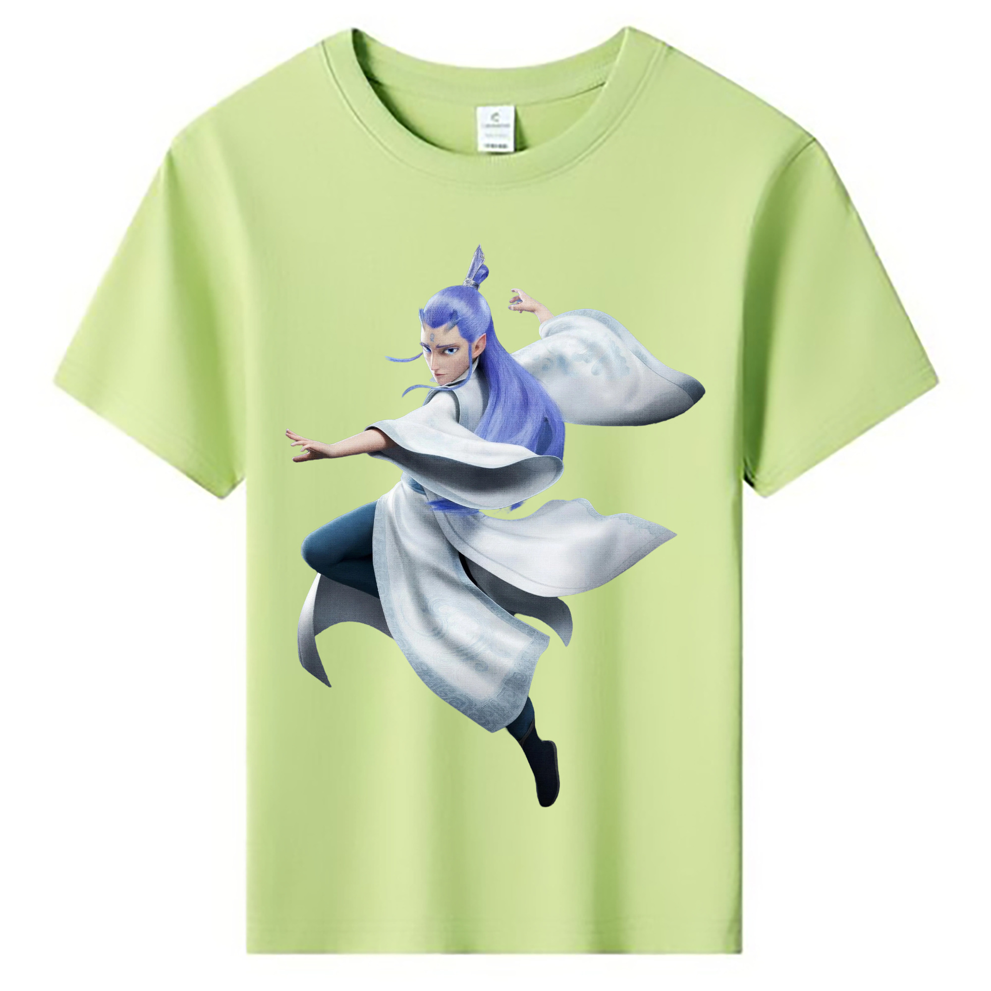 （画像用） Ne Zha 2 ナタ 魔童の大暴れ 綿100％キッズTシャツ（フロントプリント）